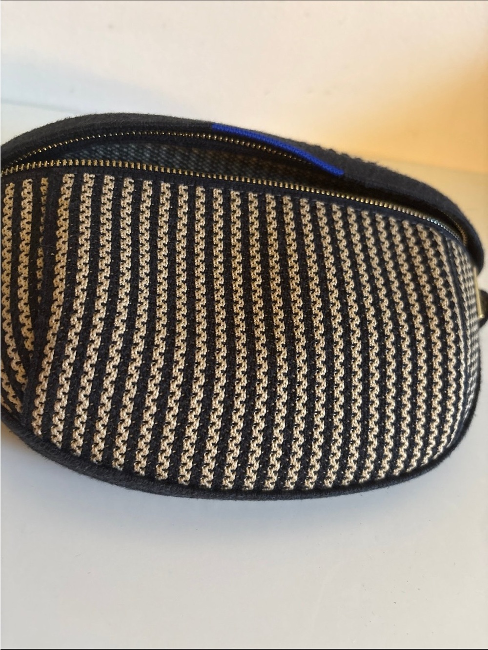 Rothy’s Black and Beige Woven Crossbody Belt Bag - Women's Stylish Everyday Bag - Picture 7 of 10